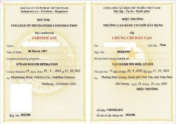 Chứng chỉ vận hành lò hơi: Điều kiện và quy trình cấp phép