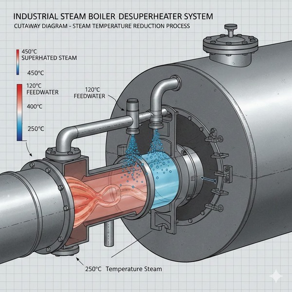 Bộ giảm ôn trong lò hơi là gì? Cấu tạo, nguyên lý hoạt động
