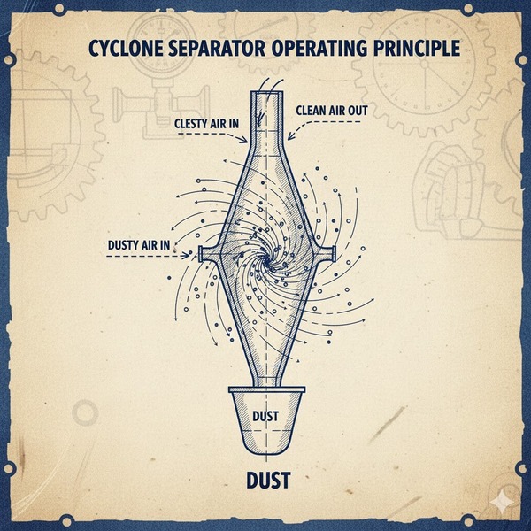 Khám phá ngay nguyên lý hoạt động của cyclone lọc bụi
