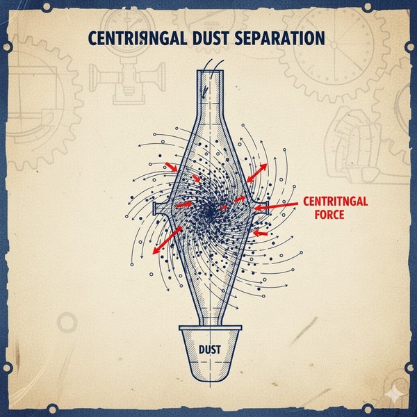 Cơ chế tách bụi theo lực ly tâm